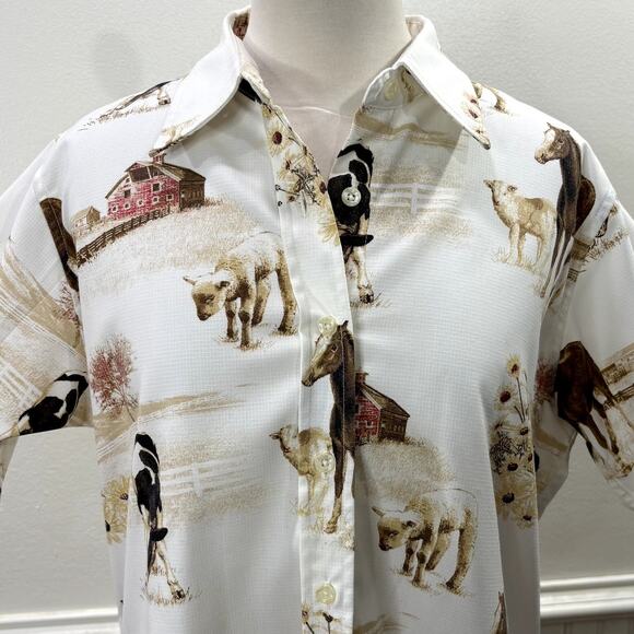 Natural Reflections Size L Short Sleeve Top Baby Farm Animals Western Cowgirl - Picture 2 of 16